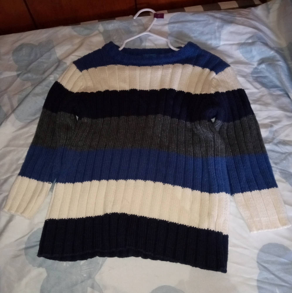 The Children's Place Blue and Cream Sweater